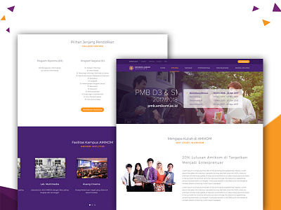 Amikom Registration Site clean college design flatdesign minimaldesign minimalistdesign responsive ui uidesign ux webdesign website