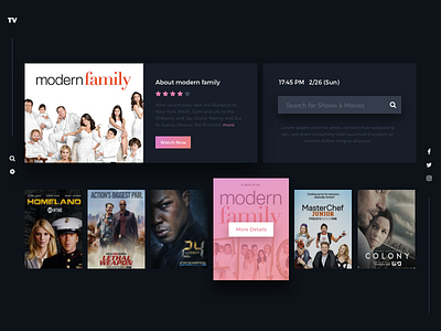 Daily UI #025 TV App 025 app daily dailyui movie show tv ui ux