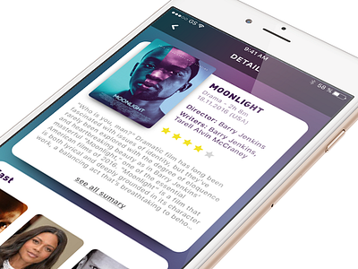 Movie App UI app cinema design ios material moonlight movie product ui ux