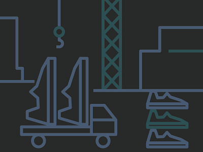 Sneaker manufacture graphic sneaker vector