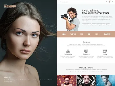 Photographer WordPress Theme burger menu multilingual photobook photographer photos portfolio presentation theme wordpress