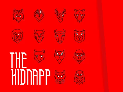 The Kidnapp - Animals Icons (avatars) animals app avatars flat icon iconography illustration logo symbol ui vector