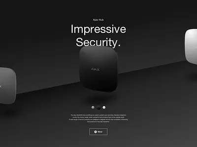 Widescreen Product Slider black button clear dark landing more product simple site slider ui web