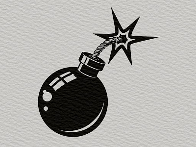 Bomb black bomb explosion grenade logo retro simple vector war