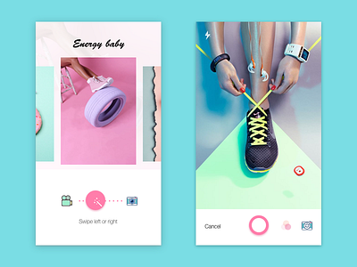 粉粉的拍照 shoot ui，design