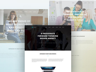 Sinope branding layout one page webdesign website wordpress