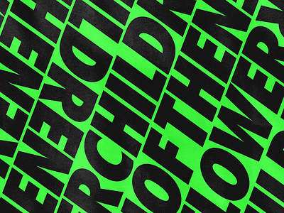 Children of the Flower black brand branding green identity luminous music pattern print type typography