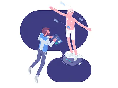 Future of work #1 boy character cosmos employer future isometric manager rboy rocketboy test work