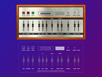 Guitar amp for iOS guitar illustration ui