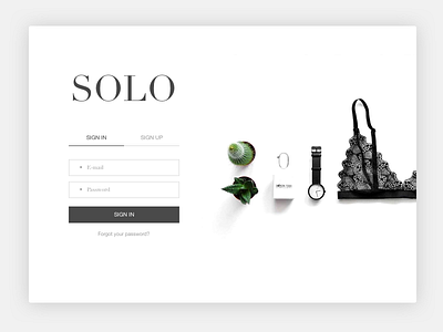 Sign in Page 001 black dailyui dailyui001 dailyui1 epamdaily fashion login signin signup vogue white