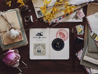 Vintage Logo Templates editable flower logo retro rose stamp templates vintage