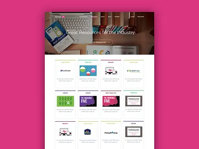 Company Resources Page case study collection gallery library resource