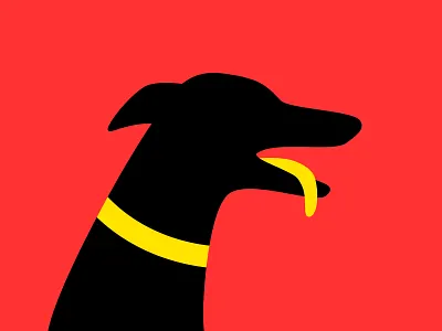 Greyhound Userpic black collar dog greyhound puppy red snoot tongue userpic yellow
