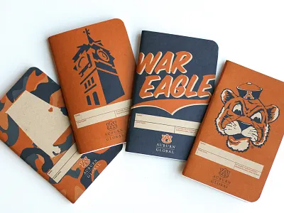 Auburn Notebook Pack alabama auburn camouflage college eagle field notes global heart international kraft notebook notebooks print retro sec signpainter tiger university vintage war