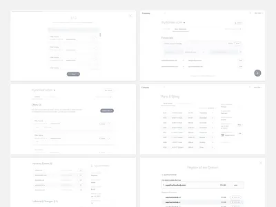 High-fidelity wireframes prototype analytics clean cms dashboard data minimal product software ui ux web app website