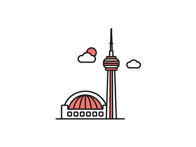 Toronto CN Tower canada canadian cn tower icon illustration sky dome skyline toronto vector