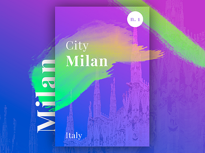 Travel Book Cover #1 book brush city concept gradient graphic design italy shapes travel typography