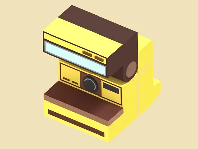 Polaroid blender low poly lowpoly polaroid