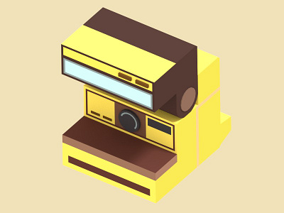 Polaroid blender low poly lowpoly polaroid