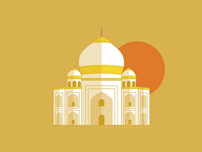 Taj Mahal gold india monument shadows sunset taj mahal