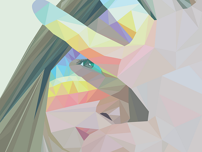 Rainbow Self Portrait illustrator portrait rainbow self portrait triangles