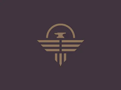 Phoenix Logo agency anvil branding eagle logo mark phoenix sun sunset wings
