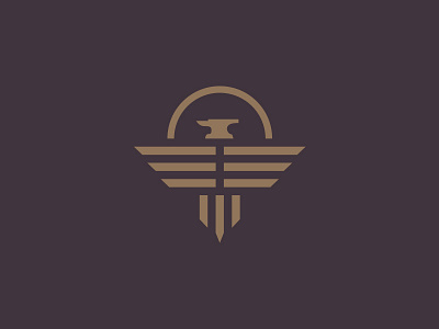 Phoenix Logo agency anvil branding eagle logo mark phoenix sun sunset wings