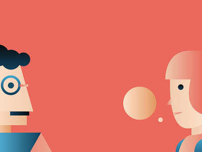 Gradient Exploration 2 - Character character connect enlighten gradient illustration modern