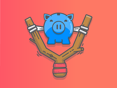 Payment sent! icon illustration payments piggy bank