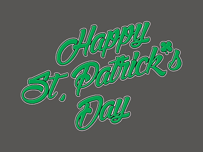 Happy St Patrick s Day (st. patricks day) holiday irish logo shamrock typography vector