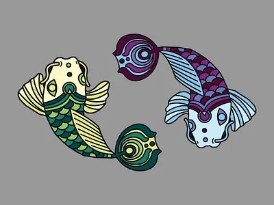 Koi dual fish harmony koi symmetric symmetry