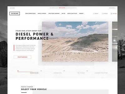 Extreme 2.1 clean design ecommerce layout minimal type typography ui ux web design website