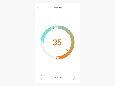 Minimal temperature control interface interface minimal mobile simple sketch ui