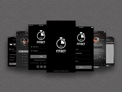 Fitbet exercise fitbet gym logo mobile apps