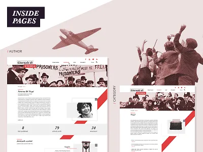 Giornale di Storia - Inside pages identity inside pages interface palette ui ux web web design website design