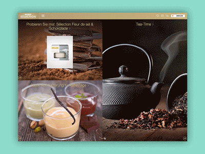 Migros Sélection premium food campaign creation design desserts development food recipe ui ux web website