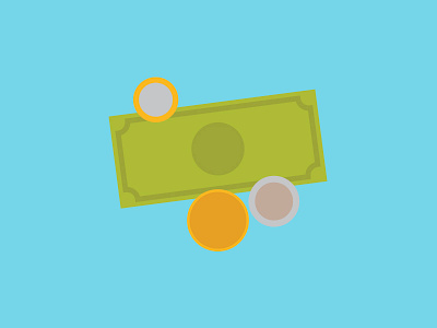 Cash bill cash coin coins dollar euro flat icon illustration illustrator money vector