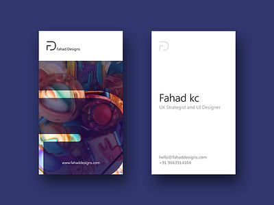 My Business Card business card fahaddesigns fd ui ux fahad kc visiting card