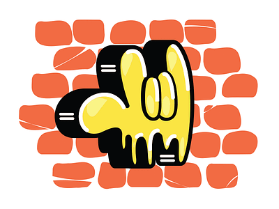 The Hand digital graffiti hand streets urban wall