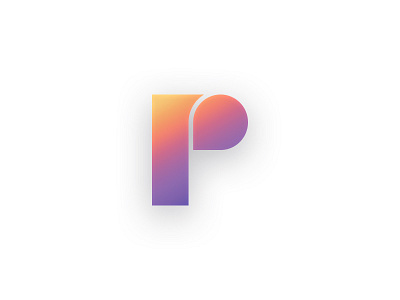 R gradient letter logo r