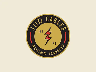 Jud Cables bolt branding cables hifi illustration lightning lightning bolt logo sound