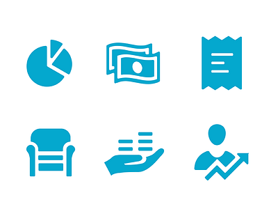 Icon set for ProjectionHub.com financial foxio icons projections
