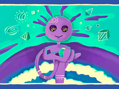 it space... earth illustration space stars