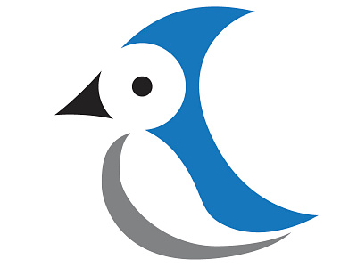 Bluejay animal logo vector