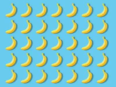 Fruit pattern banana blue flat fruit illustration pettern yellow