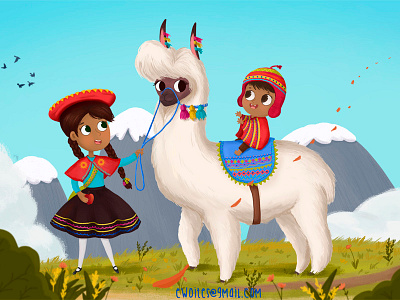 Love For Bolivia bolivia children illustration lama