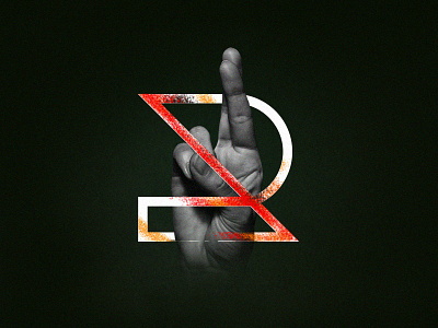 The Sign Language branding graphic hands illustration language letter r sign type vector