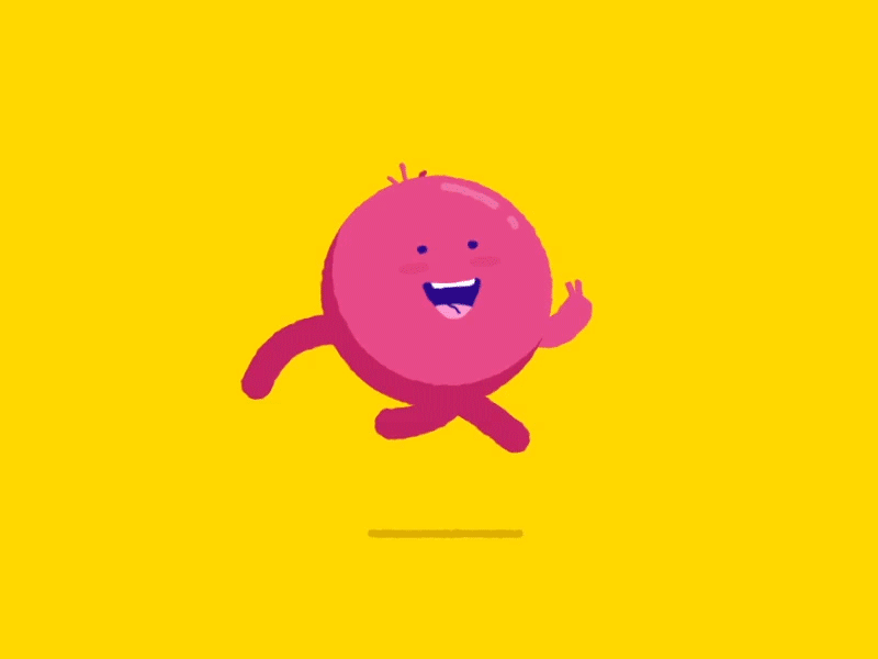 Dribbble Invite ball character cycle dribbble fun gif invite jump loop run slowmotion smile