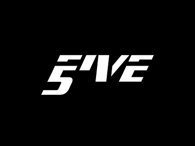 Five 5 dynamic five graphic design logo logotype minimal number numeric simple