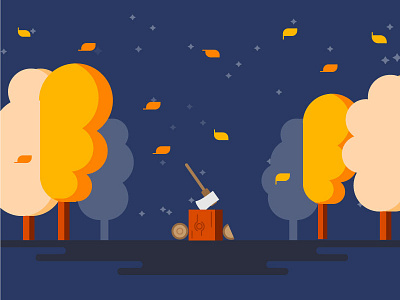 Windy nights autumn axe night wind woods